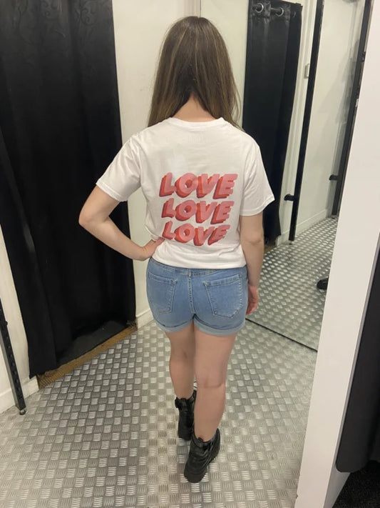 LOVE LOVE shirt White