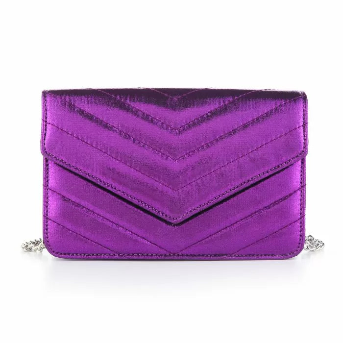 Purple party clutch