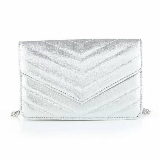 Silver party clutch